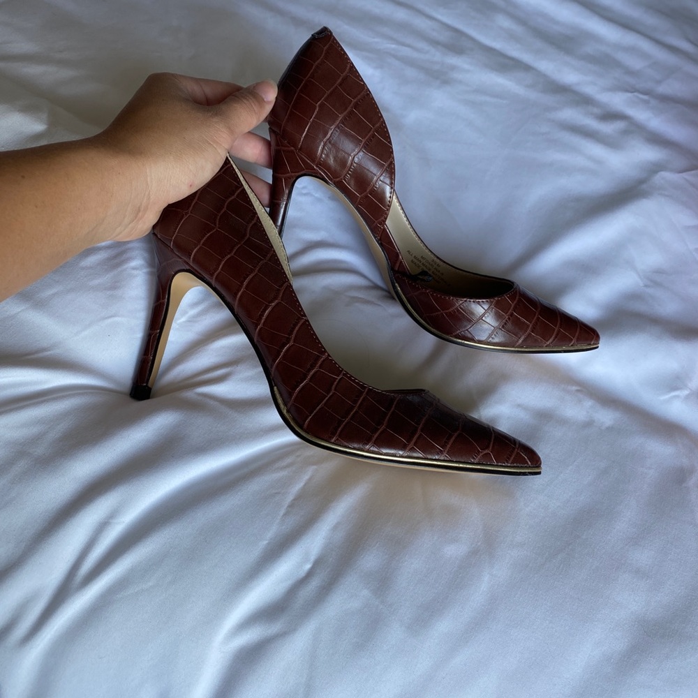 Brown Alligator Print Short Pump